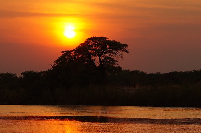 afrykański zachód słońca
